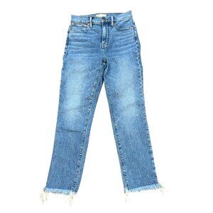 Madewell The Perfect Vintage Jean Ainsworth Wash Size‎ 25 Raw Hem High Waist